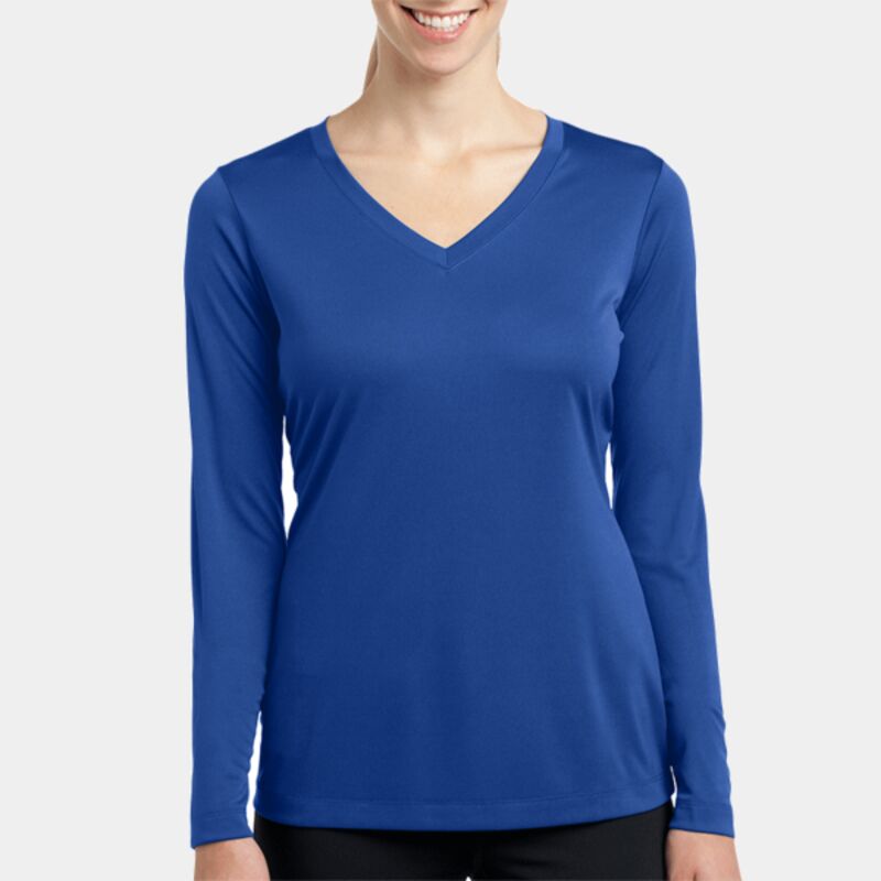 Women's Long Sleeve PosiCharge ® Competitor V Neck Tee Thumbnail