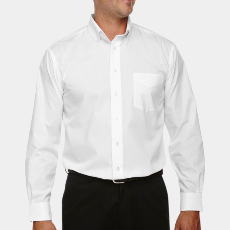 Men's Crown Collection® Solid Broadcloth Woven Shirt Thumbnail