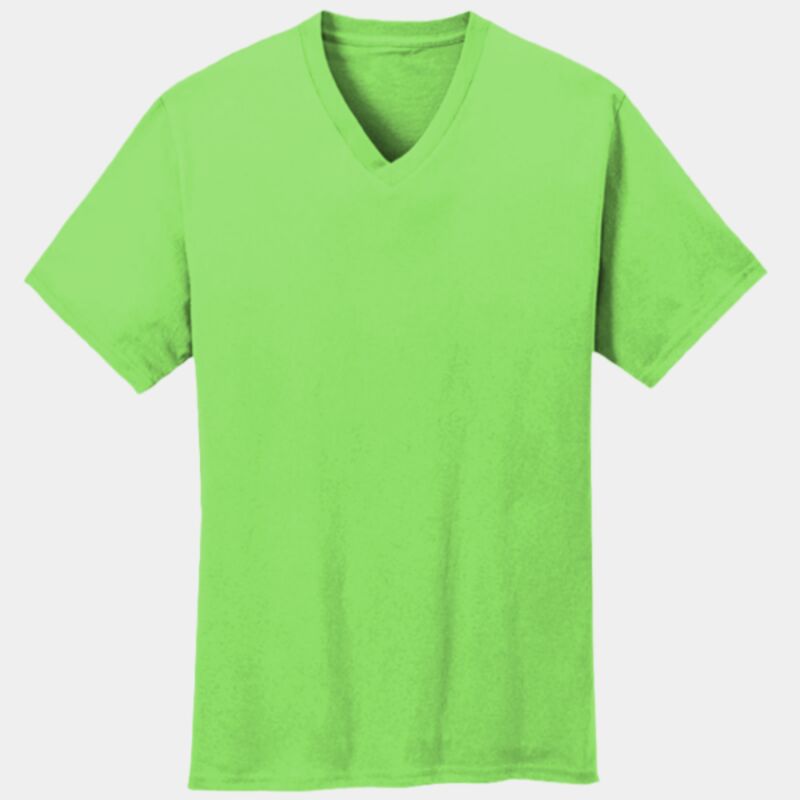 5.4 oz 100% Cotton V Neck T Shirt Thumbnail